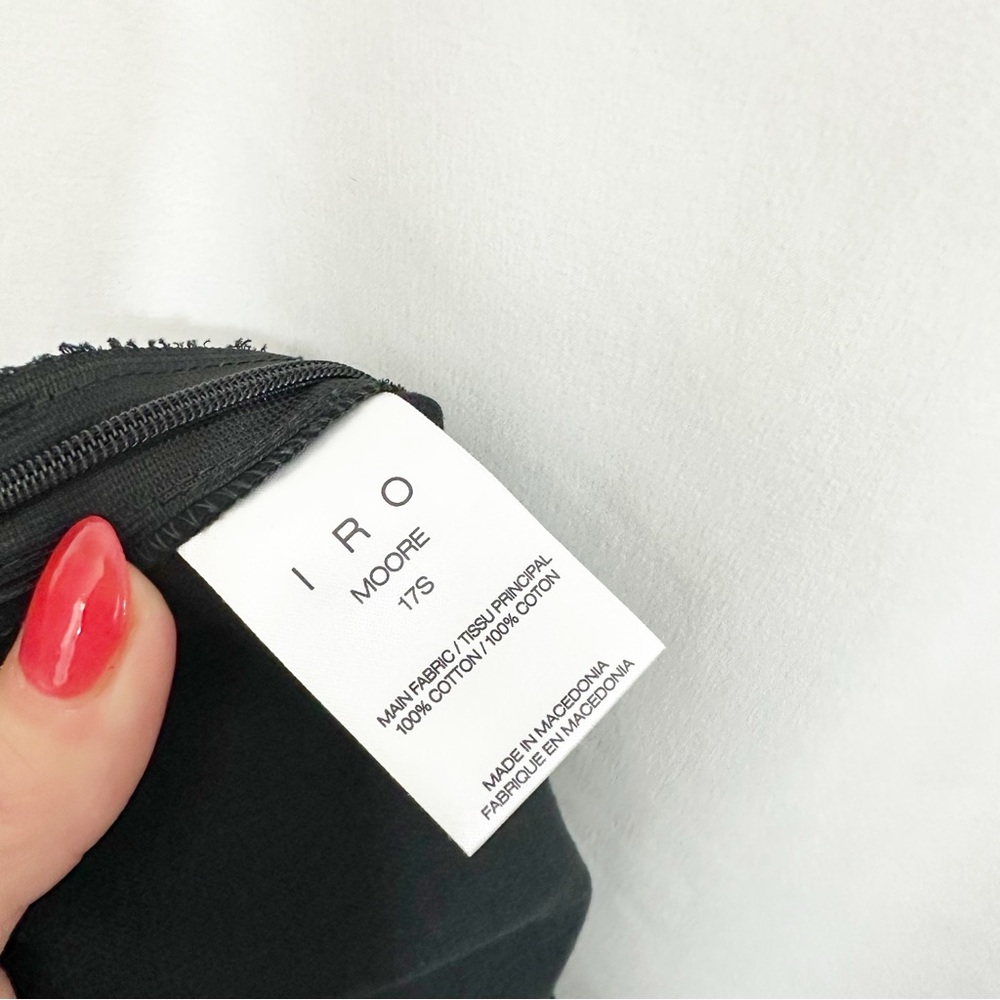 IRO High Rise Straight Leg Crop Pants in Black - Picture 10 of 11